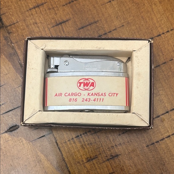 Hudson Lighter Other - Vintage Red and Silver TWA Lighter